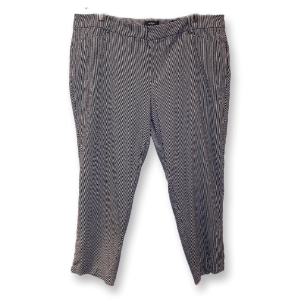 Lord & Taylor Kelly Ankle Pants Stretchy High Waist Trousers Business Grey 22W